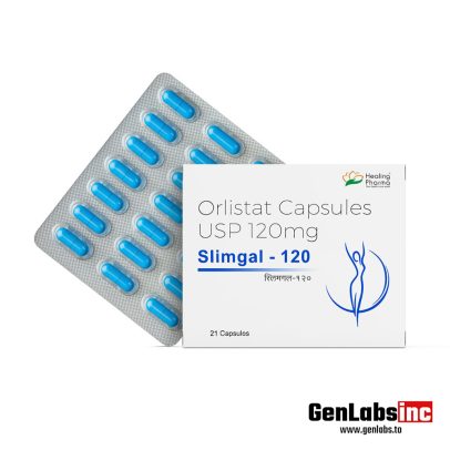 Orlistat Capsules (slimgal) USP 120 mg / Per Capsule – (21 Capsules Strip) – Healing Pharma